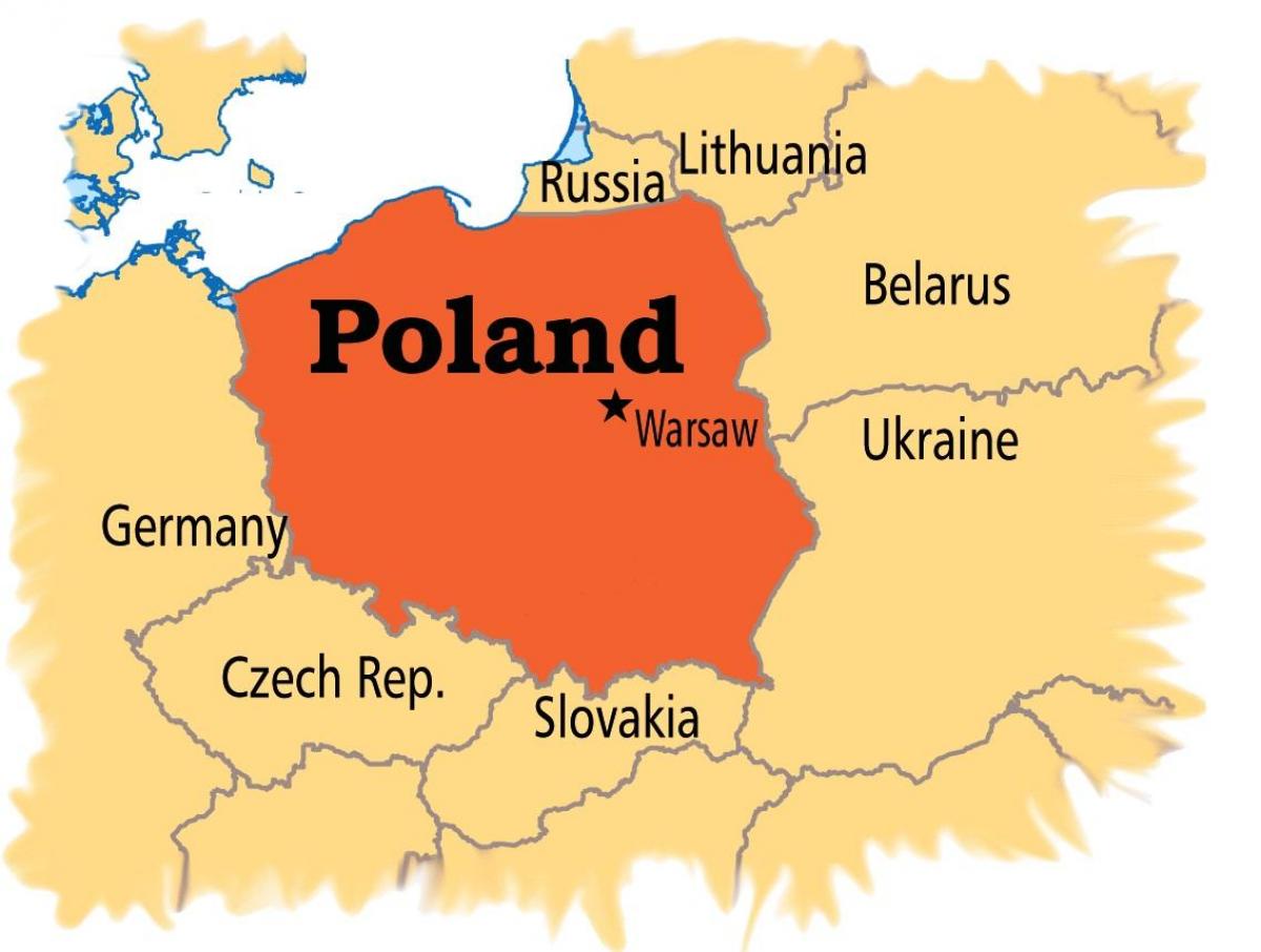 โปแลนด์แผนที่เมืองหลวง